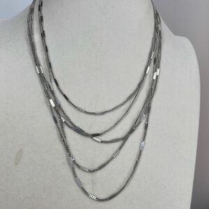 Vintage Citation multi strand silver colored necklace